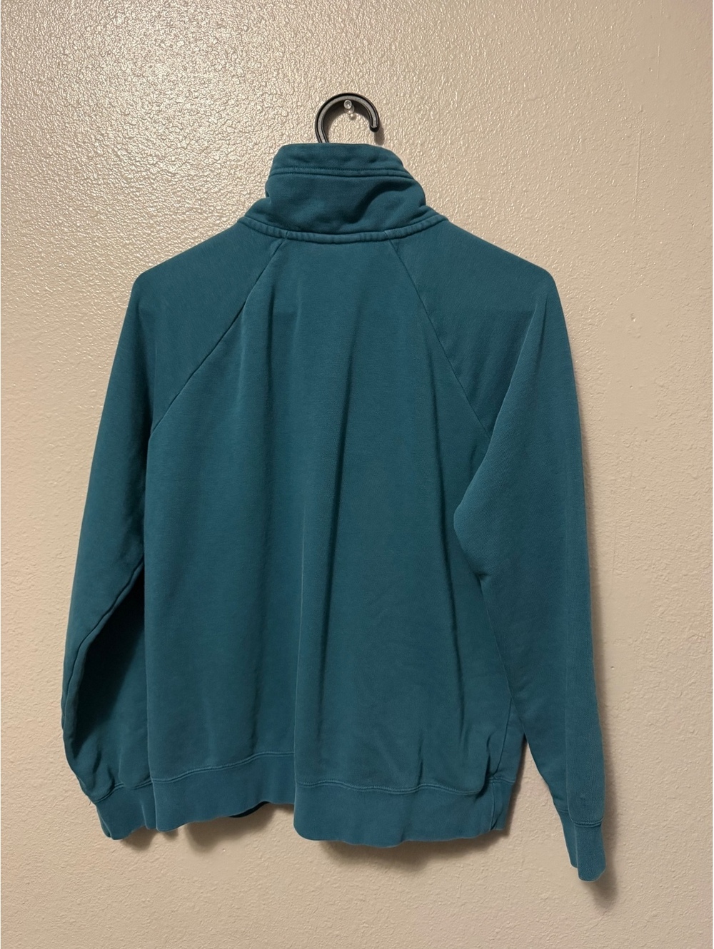 Nike Teal Blue Quarter Zip Pullover Sweatshirt Size S - Picture 3 of 11